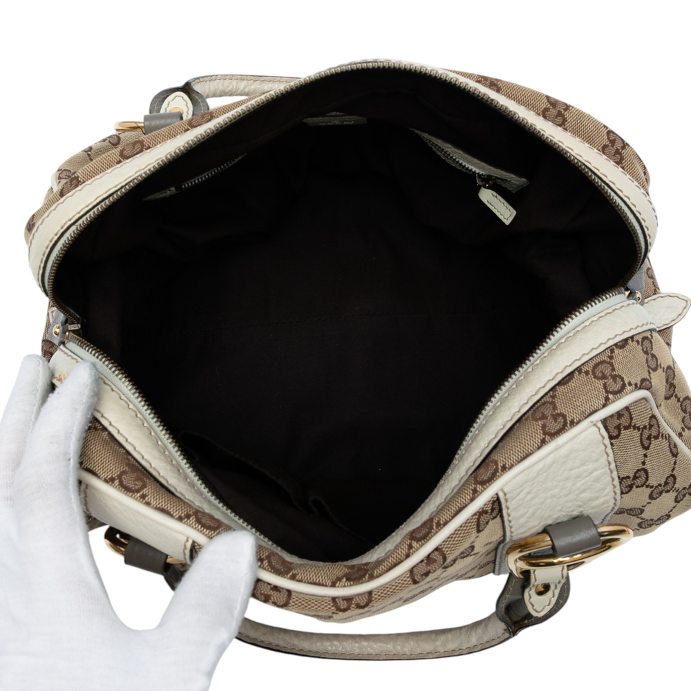 Pre-Loved Gucci Medium GG Canvas Interlocking G Boston Bag - Picture 4 of 8